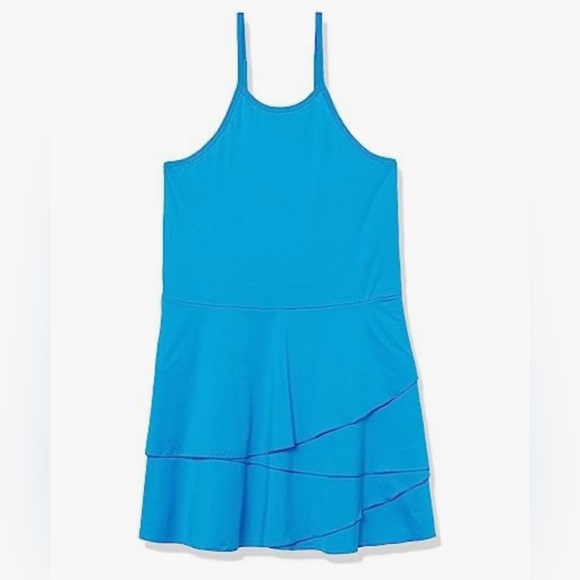 Eleven by Venus Williams Arctic Blue Cosmos Tennis Dress Spaghetti Strap L  NWT - Picture 2 of 8